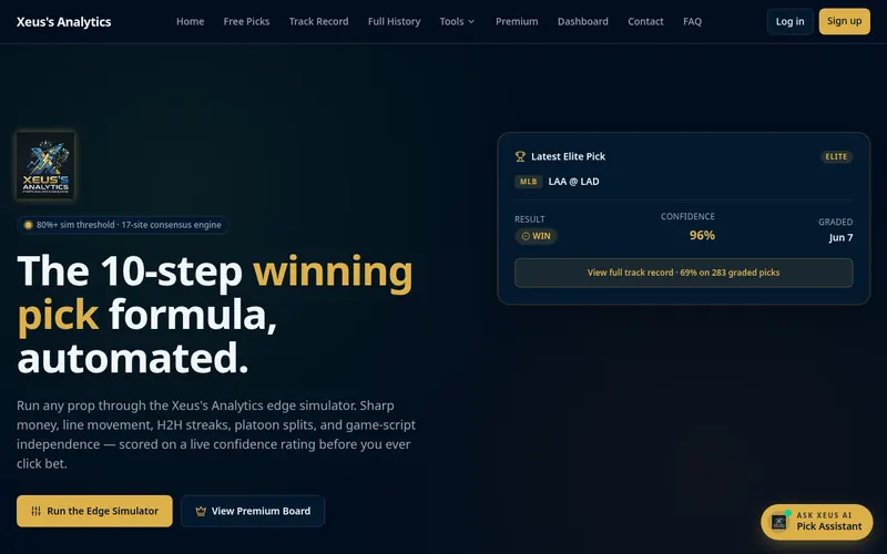 Homepage of xeusanalytics.com